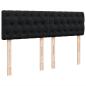 Preview: Boxspringbett mit Matratze Schwarz 160x200 cm Samt