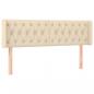 Preview: Kopfteil mit Ohren Creme 163x16x78/88 cm Stoff
