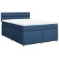 Preview: Boxspringbett mit Matratze Blau 160x200 cm Stoff