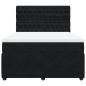 Preview: Boxspringbett mit Matratze Schwarz 160x200 cm Samt