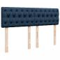 Preview: Boxspringbett mit Matratze Blau 160x200 cm Stoff