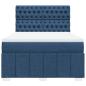 Preview: Boxspringbett mit Matratze Blau 160x200 cm Stoff