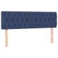 Preview: Boxspringbett mit Matratze Blau 160x200 cm Stoff