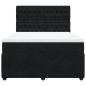 Preview: Boxspringbett mit Matratze Schwarz 160x200 cm Samt