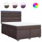 Preview: Boxspringbett mit Matratze Dunkelbraun 160x200 cm Stoff