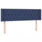 Preview: Kopfteil mit Ohren Blau 163x16x78/88 cm Stoff