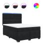 Preview: Boxspringbett mit Matratze Schwarz 160x200 cm Samt