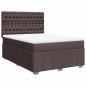 Preview: Boxspringbett mit Matratze Dunkelbraun 160x200 cm Stoff