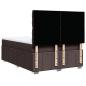 Preview: Boxspringbett mit Matratze Dunkelbraun 160x200 cm Stoff