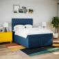 Preview: Boxspringbett mit Matratze Blau 160x200 cm Stoff