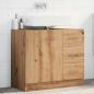 Preview: ARDEBO.de - Waschbeckenschrank Artisan-Eiche 63x30x54 cm Holzwerkstoff