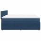 Preview: Boxspringbett mit Matratze Blau 200x200 cm Stoff