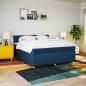 Preview: Boxspringbett mit Matratze Blau 200x200 cm Stoff