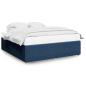Preview: Bettgestell ohne Matratze Blau 200x200 cm Stoff