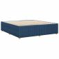 Preview: Bettgestell ohne Matratze Blau 200x200 cm Stoff