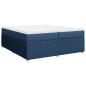 Preview: Boxspringbett mit Matratze Blau 200x200 cm Stoff