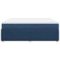 Preview: Boxspringbett mit Matratze Blau 200x200 cm Stoff