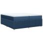 Preview: Boxspringbett mit Matratze Blau 200x200 cm Stoff