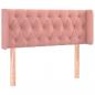 Preview: Kopfteil mit Ohren Rosa 103x16x78/88 cm Samt