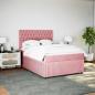 Preview: Boxspringbett mit Matratze Rosa 160x200 cm Samt