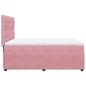 Preview: Boxspringbett mit Matratze Rosa 160x200 cm Samt