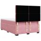 Preview: Boxspringbett mit Matratze Rosa 160x200 cm Samt