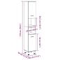 Preview: Badezimmerschrank Betongrau 30x30x179 cm Holzwerkstoff