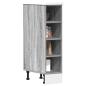 Preview: ARDEBO.de - Unterschrank Grau Sonoma 20x44,5x81,5 cm Holzwerkstoff