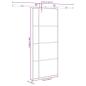 Preview: Schiebetür mit Beschlag 90x205 cm ESG-Glas & Aluminium