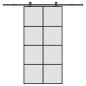 Preview: ARDEBO.de - Schiebetür mit Beschlag 102,5x205 cm ESG-Glas & Aluminium
