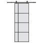Preview: ARDEBO.de - Schiebetür mit Beschlag 76x205 cm ESG-Glas & Aluminium
