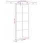 Preview: Schiebetür mit Beschlag 90x205 cm ESG-Glas & Aluminium