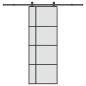 Preview: ARDEBO.de - Schiebetür mit Beschlag 76x205 cm ESG-Glas & Aluminium