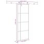Preview: Schiebetür mit Beschlag 76x205 cm ESG-Glas & Aluminium