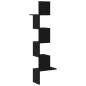 Preview: Wand-Eckregal Schwarz 32x32x127,5 cm Holzwerkstoff