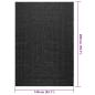 Preview: Teppich ZIZUR Anthrazit 140x200cm Jute-Optik Indoor und Outdoor