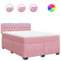 Preview: Boxspringbett mit Matratze Rosa 160x200 cm Samt