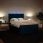 Preview: Boxspringbett mit Matratze Blau 160x200 cm Samt