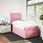 Preview: Boxspringbett mit Matratze Rosa 80x200 cm Samt