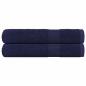 Preview: ARDEBO.de - Handtücher 2 Stk. Marineblau 100x200 cm 360 g/m² 100% Baumwolle