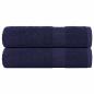 Preview: ARDEBO.de - Handtücher 2 Stk. Marineblau 50x100 cm 360 g/m² 100% Baumwolle