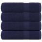 Preview: ARDEBO.de - Badetücher 4 Stk. Marineblau 100x150 cm 360 g/m² 100% Baumwolle