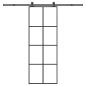 Preview: ARDEBO.de - Schiebetür mit Beschlag 76x205 cm ESG-Glas & Aluminium