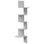 Preview: ARDEBO.de - Wand-Eckregal Grau Sonoma 32x32x127,5 cm Holzwerkstoff