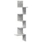 Preview: ARDEBO.de - Wand-Eckregal Betongrau 32x32x127,5 cm Holzwerkstoff