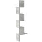 Preview: Wand-Eckregal Betongrau 32x32x127,5 cm Holzwerkstoff