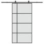 Preview: ARDEBO.de - Schiebetür mit Beschlag 102,5x205 cm ESG-Glas & Aluminium