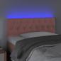 Preview: LED Kopfteil Rosa 100x7x78/88 cm Samt
