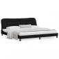 Preview: ARDEBO.de - Bettgestell mit LED Schwarz 200x200 cm Stoff