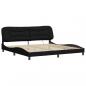 Preview: Bettgestell mit LED Schwarz 200x200 cm Stoff